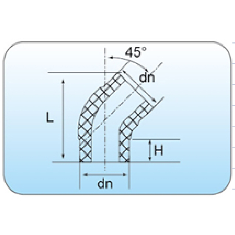 HDPE 45 degree elbow butt fusion fitting